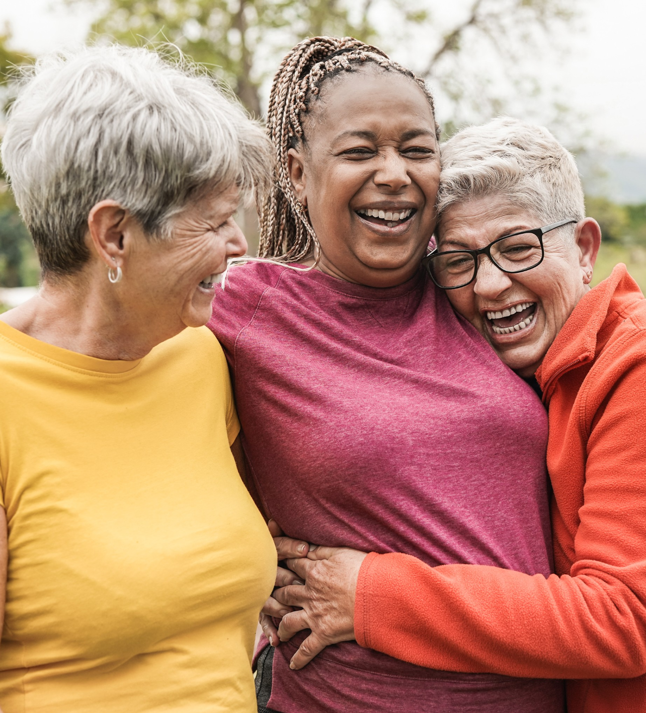 women hugging